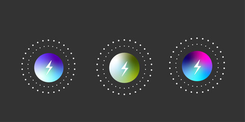 EV charging icon background with circles
