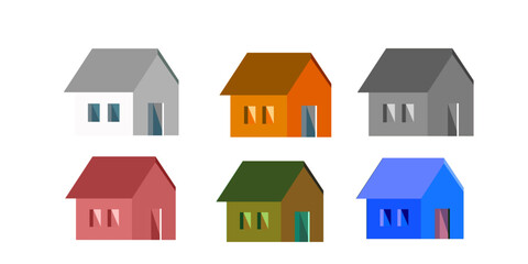 set of houses