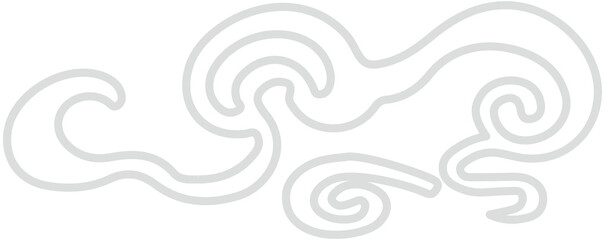 Chinese Cloud Outline
