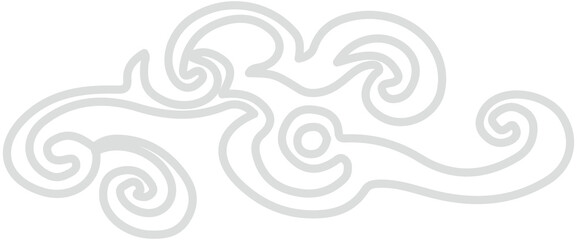 Chinese Cloud Outline
