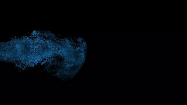 blue smock particle background.