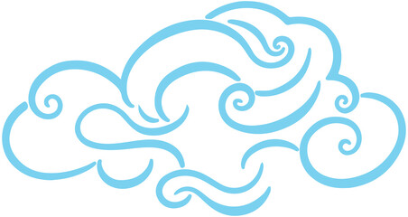 Japanese Cloud Outline