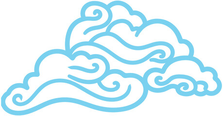Japanese Cloud Outline