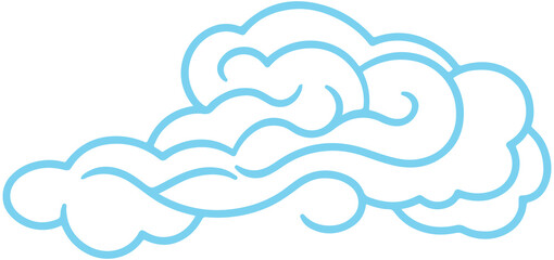 Japanese Cloud Outline