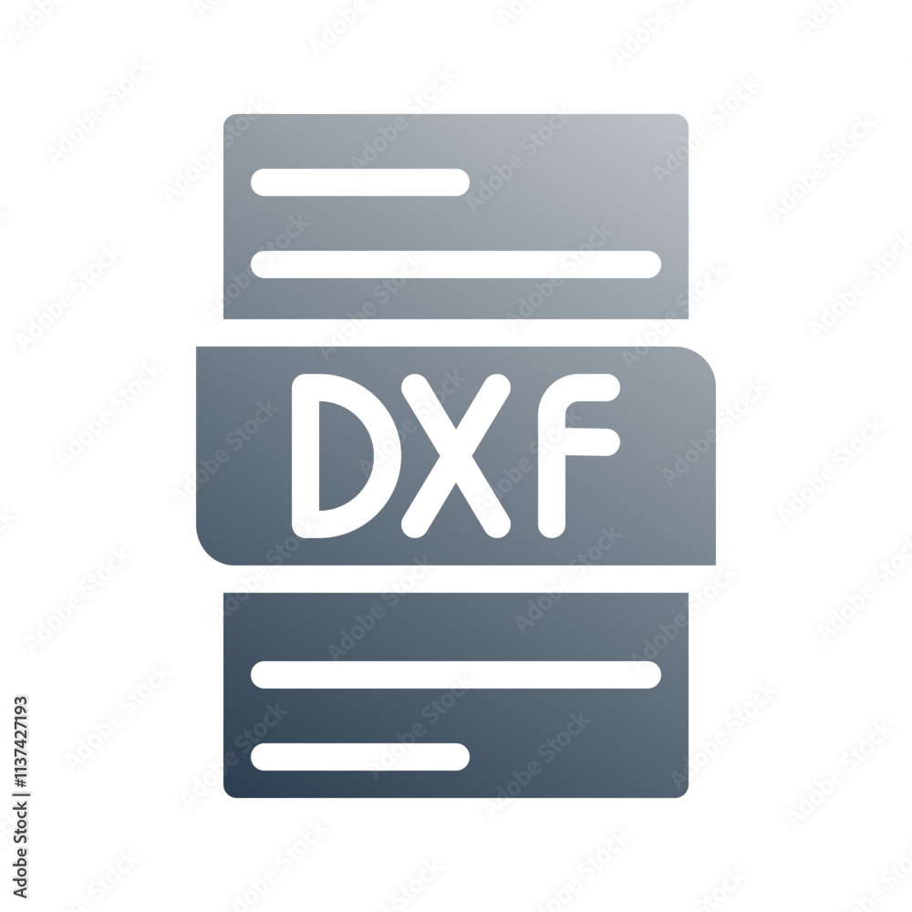 Fototapete Dxf file format document gradient vector. can be used for website, ui and mobile app.