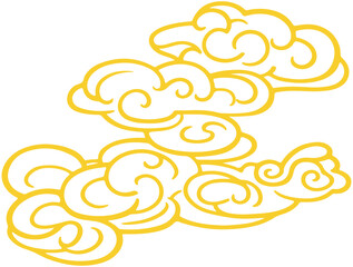 Fototapeta premium Chinese New Year cloud icon 