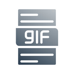 Obraz premium Gif document gradient fill icon. can be used for website, ui and mobile app.