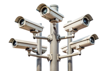 security camera isolated on white background