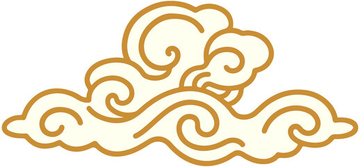 Fototapeta premium Chinese New Year cloud icon 