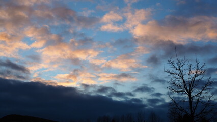 sunset in the clouds