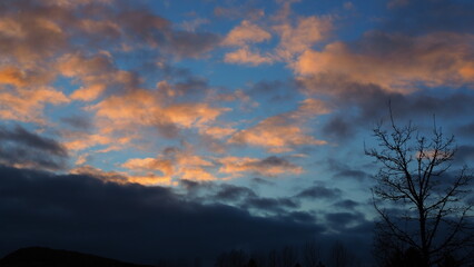 sunset in the clouds