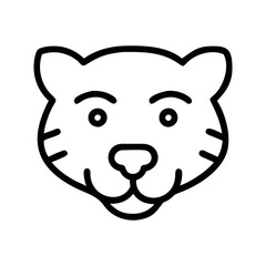 Vector graphic of a tiger's head, Tiger head vector Art, Icon, Logo and Graphics. Tiger head outline and line art illustration design.
