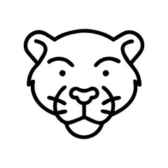 Vector graphic of a tiger's head, Tiger head vector Art, Icon, Logo and Graphics. Tiger head outline and line art illustration design.