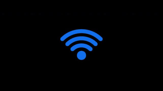 4K Animated wifi with Alpha Channel | MOV Format