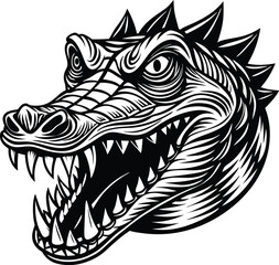 Crocodile Head Vector Illustration