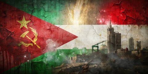 Cold War Double Exposure: Soviet & Sudan Civil War Conflict - Long Exposure Photography