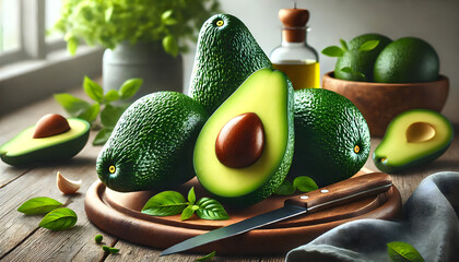 Freshly Cut Avocados