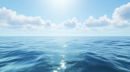 Obraz premium Peaceful Ocean Scene Under a Bright Sunny Sky