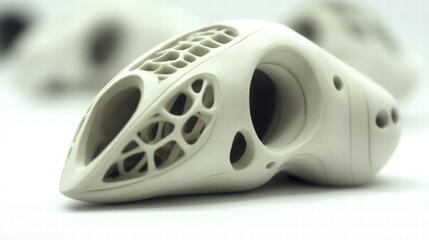 hand sculpted replica of futuristic modular design, showcasing intricate patterns and textures. This unique piece highlights creativity and innovation in modern art