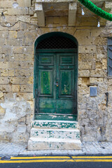 Multicoloured door in Valletta, Malta