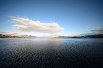 sunset over the lake