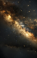 Stunning night sky with the Milky Way stretching across a starry backdrop. Ideal for nature and astronomy themes.