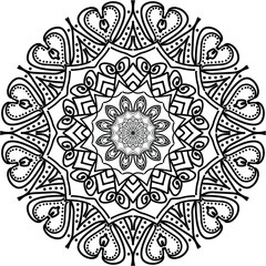 line art mandala design and illustrator