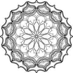 line art mandala design and illustrator