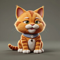 Cute Chubby cat illustration design