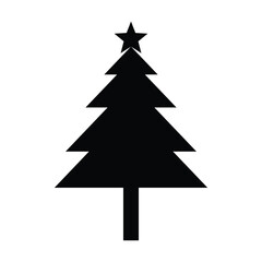christmas tree star vector icon symbol 