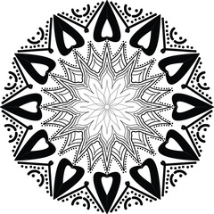 line art mandala design and illustrator