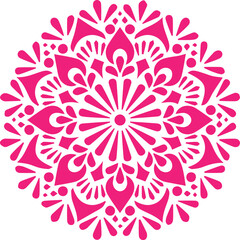 Beautiful flower art and mandala vector design