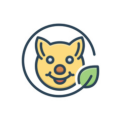 Color illustration icon for pet hygiene