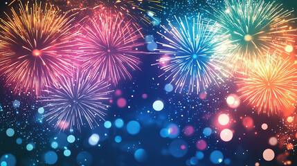 colorful fireworks lit up the sky