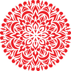 Beautiful flower art and mandala vector design
