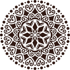 Beautiful flower art and mandala vector design