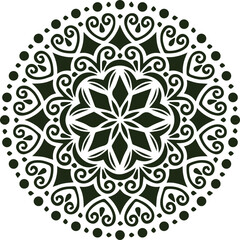 Beautiful flower art and mandala vector design