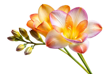 three tulips isolated on white