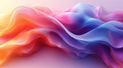 Fototapeta premium Abstract Colorful Waves Flowing Seamlessly Together