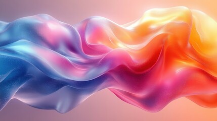 Obraz premium Abstract Colorful Waves Flowing Seamlessly Together