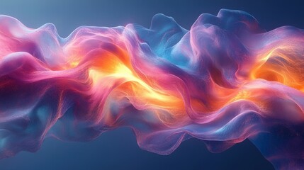 Obraz premium Abstract Colorful Waveform Digital Art