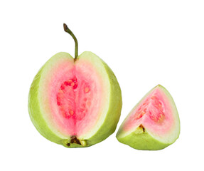 Fresh red guava isolated on transparen png.