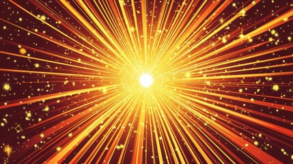 Obraz premium Vibrant Cosmic Energy with Concentric Lines and Glow