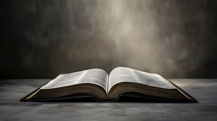 Open Book with Dramatic Lighting