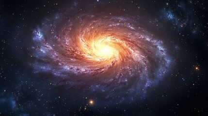 Vibrant Galaxy with Glowing Stars and Radiant Light