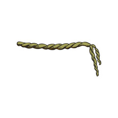 Vector illustration of a twisted rope sketch in a colored graphic hand-drawn style.