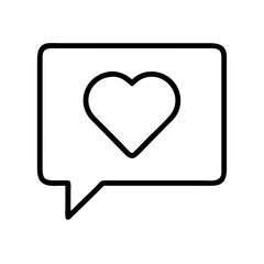 heart in a speech bubble icon