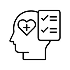 mental health check in list icon