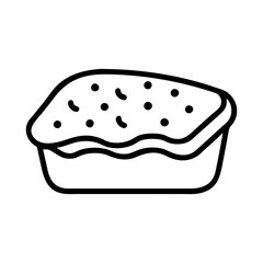 cornbread icon, mental health day line art, mental health day icon - simple black line art icon of cornbread, for mental health day celebrations. mental health day vector art.