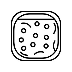 cornbread icon, mental health day line art, mental health day icon - simple black line art icon of cornbread, for mental health day celebrations. mental health day vector art.